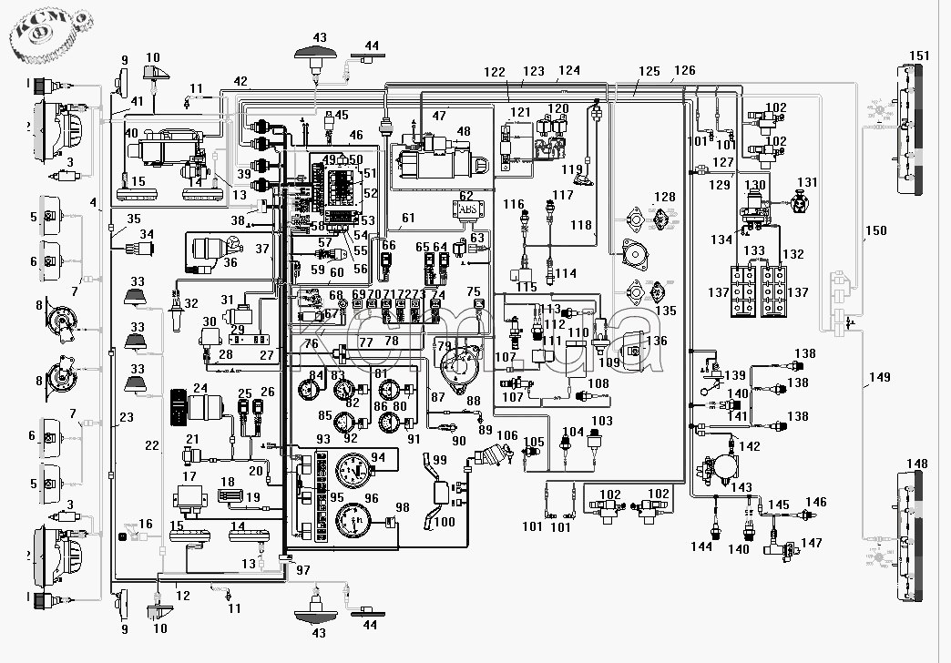 Электрическая схема урал. Схема электрооборудования Урал 5557. Схема электрооборудования Урал 4320. Схема Урал 375 электрооборудования. Схема электрооборудования Урал 5557 с двигателем ЯМЗ.